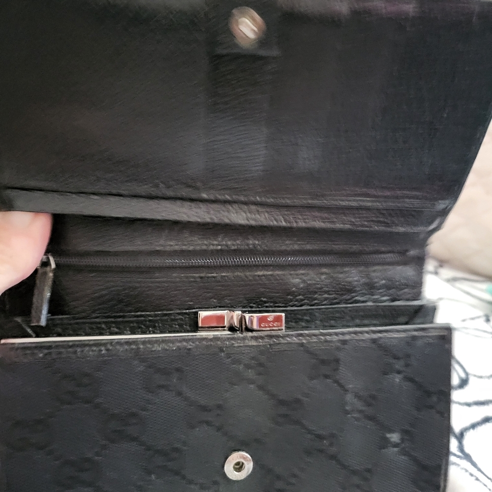 Gucci canvas and leather bag with wallet - Picture 10 of 11